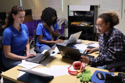 students using laptops