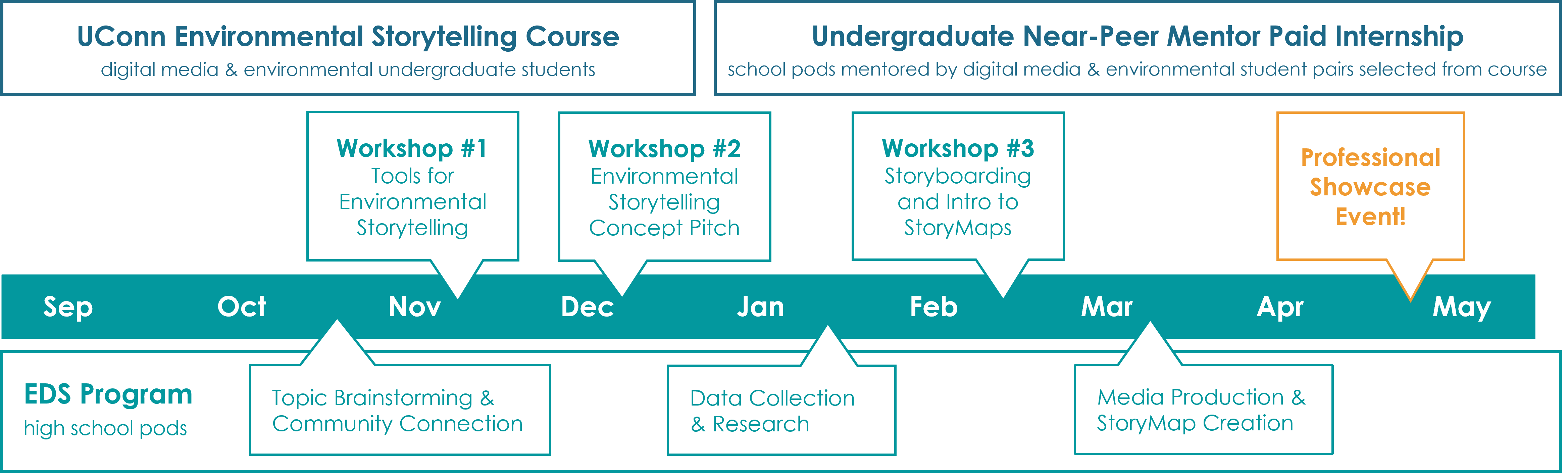 timeline of eco-digital storytellers program